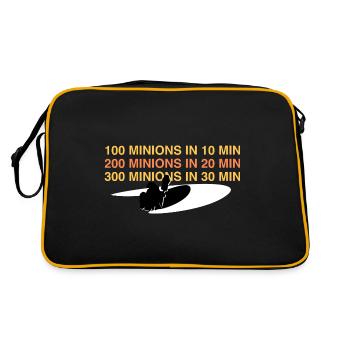 100 minions in 10 min - Retro Bag - black/gold - Back