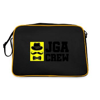 Bachelor Crew Bachelor Party Saying - Retro Bag - black/gold - Back