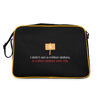 I didn't win a million dollars - Retro Bag - black/gold - Back