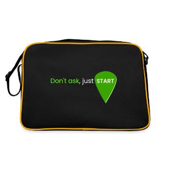 Ne demandez pas, commencez simplement - Sac Retro - noir/or - Dos
