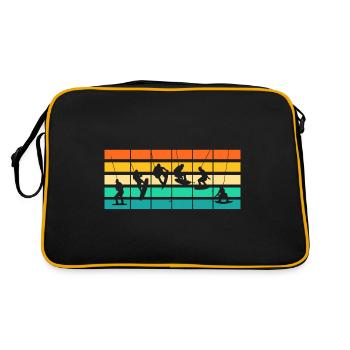 Retro Wakeboarder Wakeboard Wakeboarding - Sac Retro - noir/or - Dos