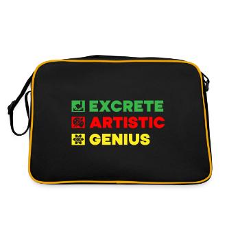 Artist Painter Graphic Artistic Genius Art Saying - Retro Tasche - Schwarz/Gold - Hinten