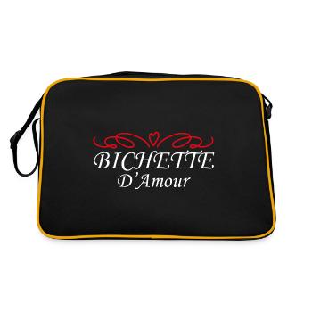 Bichette d'amour cadeau fête des mères maman - Sac Retro - noir/or - Dos