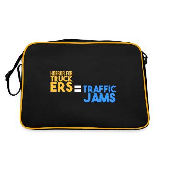 Horror for truckers: traffic jams - Retro Bag - black/gold - Back