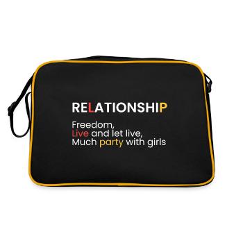 Relationship: Live and let live - Retro Bag - black/gold - Back