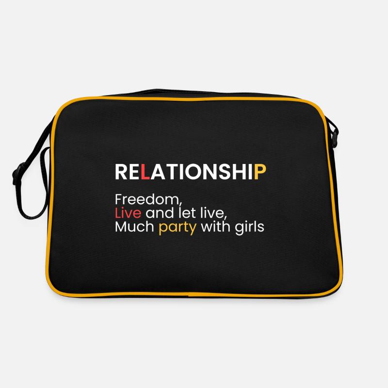 Relationship: Live and let live - Retro Bag - black/gold