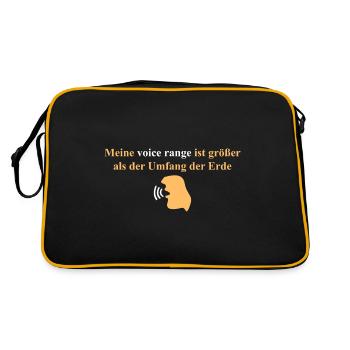 Meine Voice Range! - Retro Tasche - Schwarz/Gold - Hinten