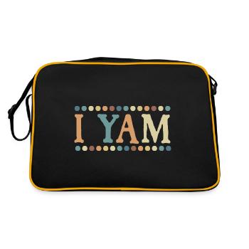 Je yam drôle de patate douce disant design pour - Sac Retro - noir/or - Dos