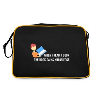 Quand je lis un livre - Sac Retro - noir/or - Dos