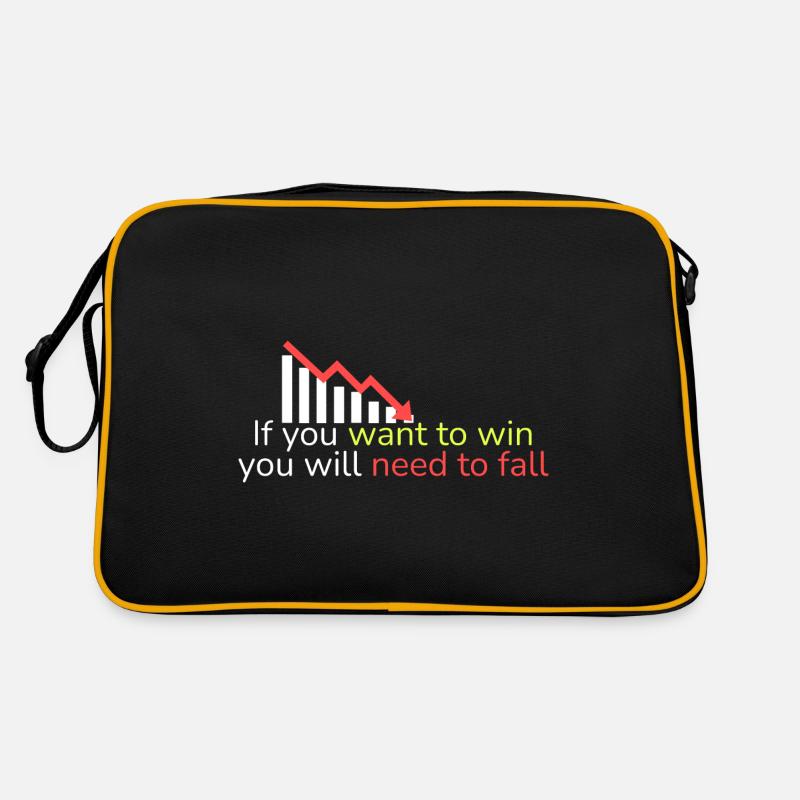 Wenn du gewinnen willst, musst du fallen Retro Tasche