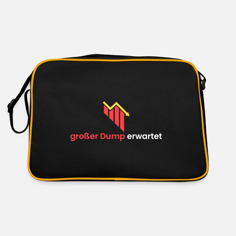 großer Dump erwartet - Retro Tasche - Schwarz/Gold