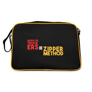 Horror for truckers = zipper - Retro Bag - black/gold - Back