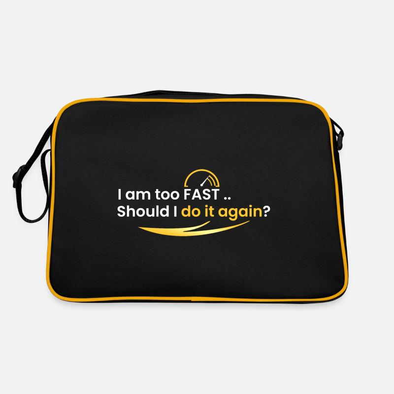 Ich bin zu schnell Retro Tasche
