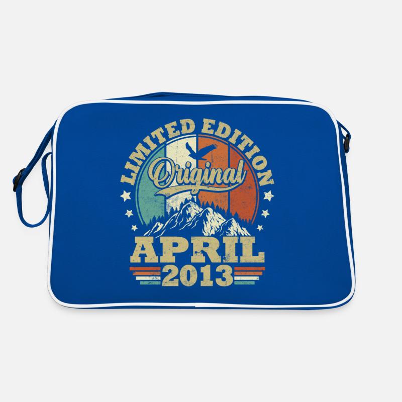 Geburtstagsgeschenk geboren im April 2013 Retro Tasche