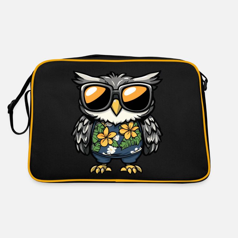 Eule Comic Lustig Sommer Retro Tasche