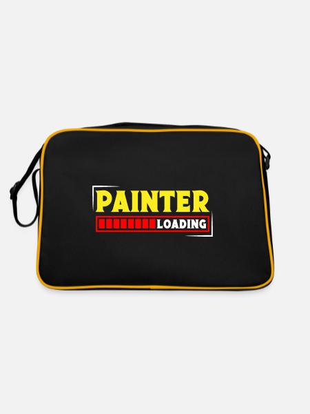 House Painter Dad Unique Gifts - Retro Bag - black/gold - Back