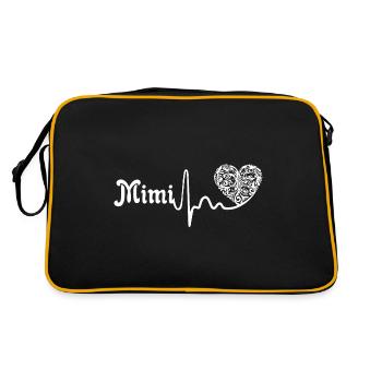 Mother's Day Mimi Heartbeat - Retro Bag - black/gold - Back