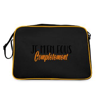 je m en fous totalement royalement complètement - Sac Retro - noir/or - Dos