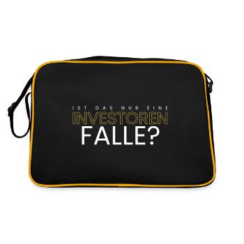 Ist das nur eine Falle? - Retro Tasche - Schwarz/Gold - Hinten