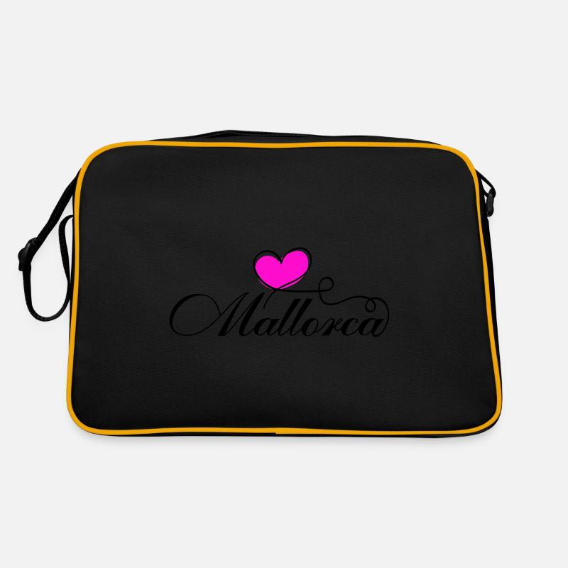 Mallorca Herz Liebe Retro Tasche