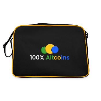 100% Altcoins - Retro Bag - black/gold - Back