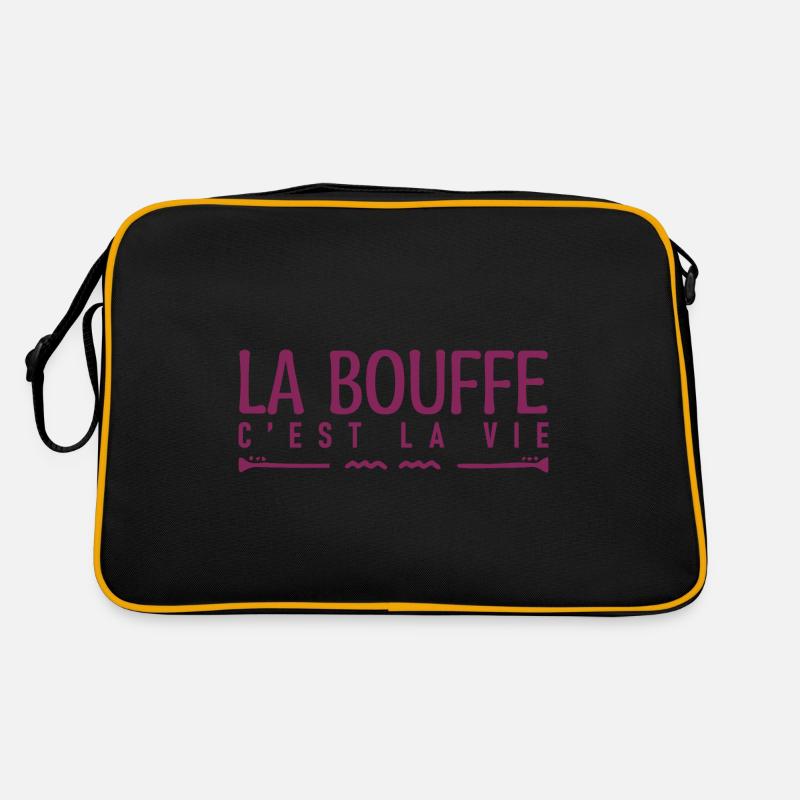 La bouffe c'est la vie. J'aime la bouffe. Sac Retro
