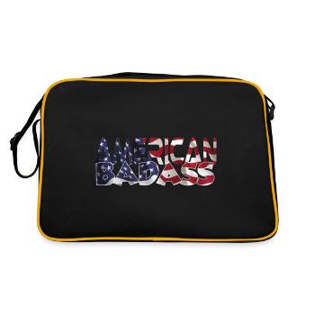 American Badass - real American Dude! - Retro Bag - black/gold - Back