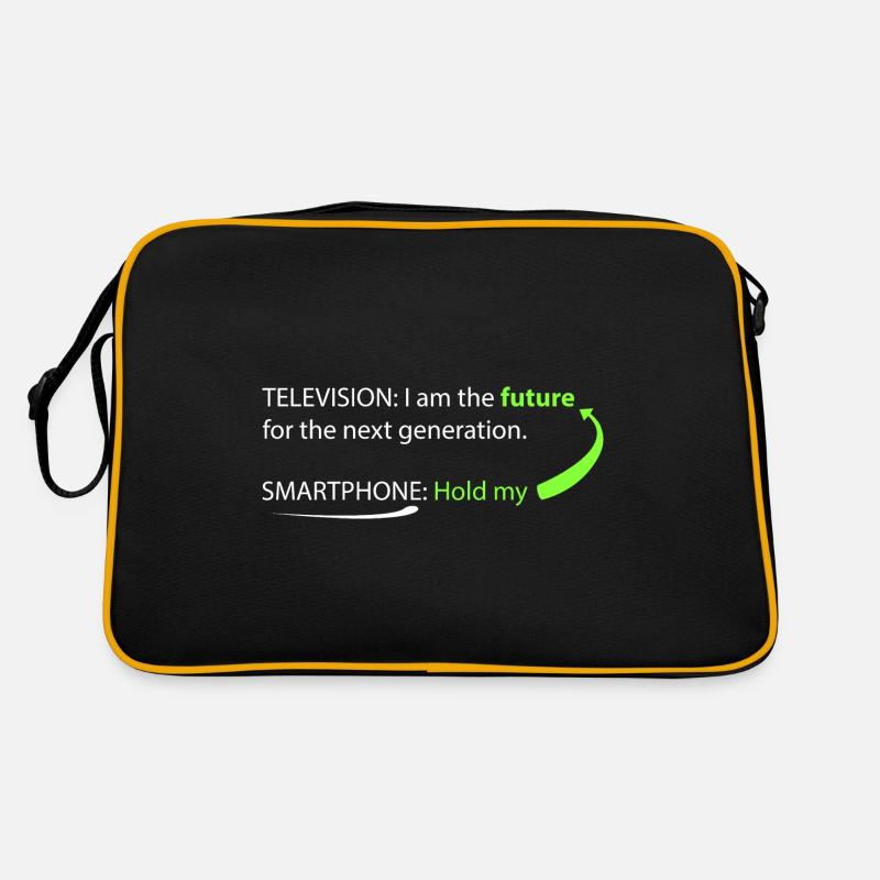 smarthphone vs fernseher Retro Tasche