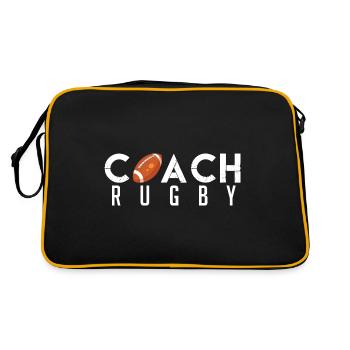 Coach Rugby | The Best Rugby Coach Gift - Retro Bag - black/gold - Back