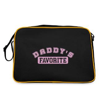 Daddy's favorite rosa - Retro Tasche - Schwarz/Gold - Hinten