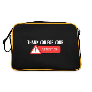 Ich danke Ihnen für Ihre Aufmerksamkeit. - Retro Tasche - Schwarz/Gold - Hinten