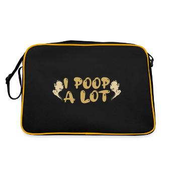 i pop a lot. Cadeau humour . - Sac Retro - noir/or - Dos