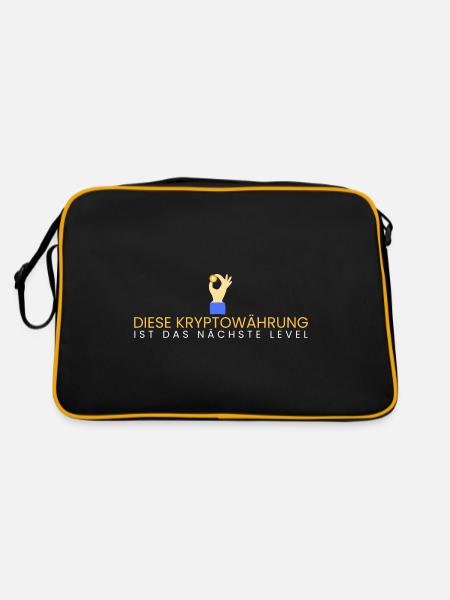 diese Krypto=nächstes Level - Retro Tasche - Schwarz/Gold