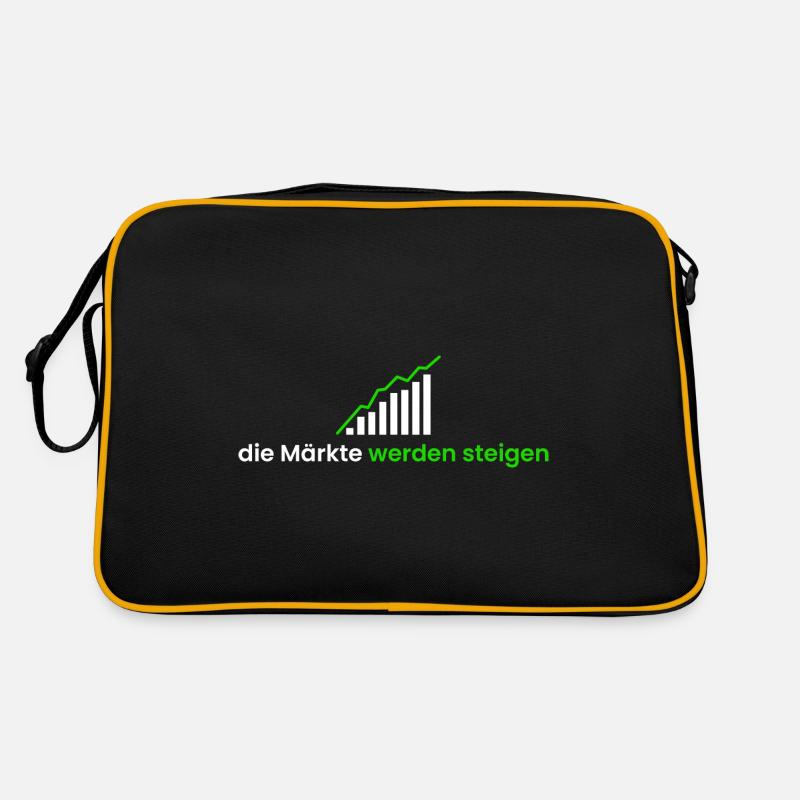 die Märkte werden steigen Retro Tasche