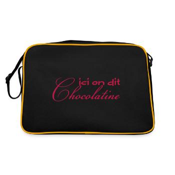 ici on dit chocolatine - Sac Retro - noir/or - Dos