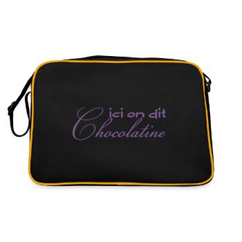 ici on dit chocolatine - Sac Retro - noir/or - Dos