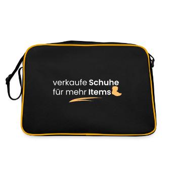 Schuhe verkauft für mehr Items - Retro Tasche - Schwarz/Gold - Hinten