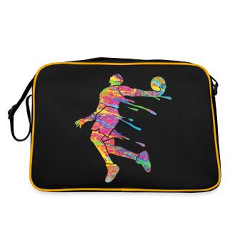 Basketteur Coloré Paint Slam Dunk Sports - Sac Retro - noir/or - Dos