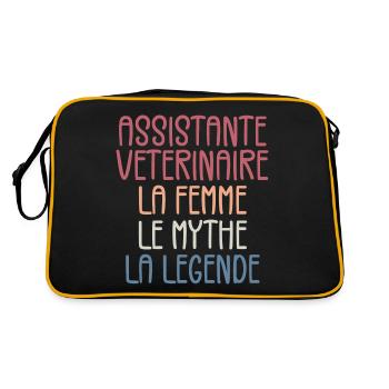 Assistante Veterinaire - Sac Retro - noir/or - Dos