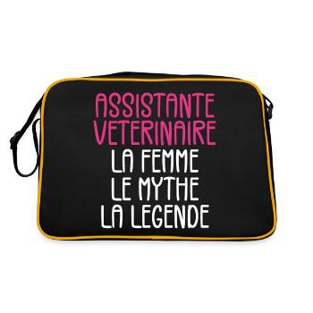 Assistante Veterinaire - Sac Retro - noir/or - Dos