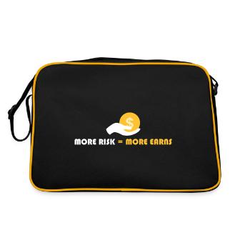 more risk = more return - Retro Bag - black/gold - Back