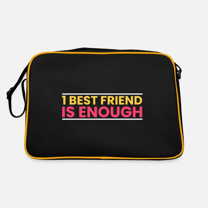 1 bester Freund ist genug Retro Tasche
