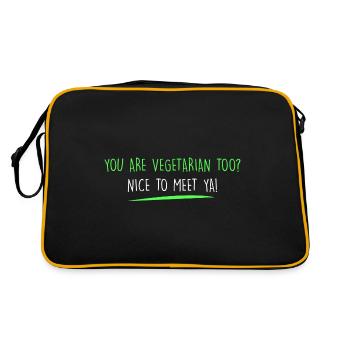 Are you also a vegetarian? - Retro Bag - black/gold - Back