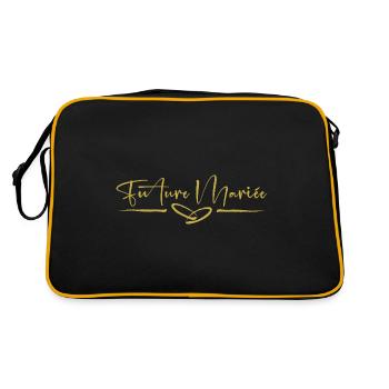 future mariée evjf team de la mariée jeune fille - Sac Retro - noir/or - Dos