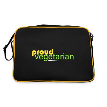 fier végétarien - Sac Retro - noir/or - Dos
