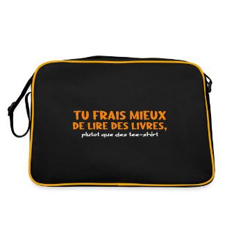 Lire des livres - Sac Retro - noir/or - Dos