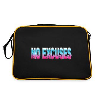 No Excuses - Retro Bag - black/gold - Back