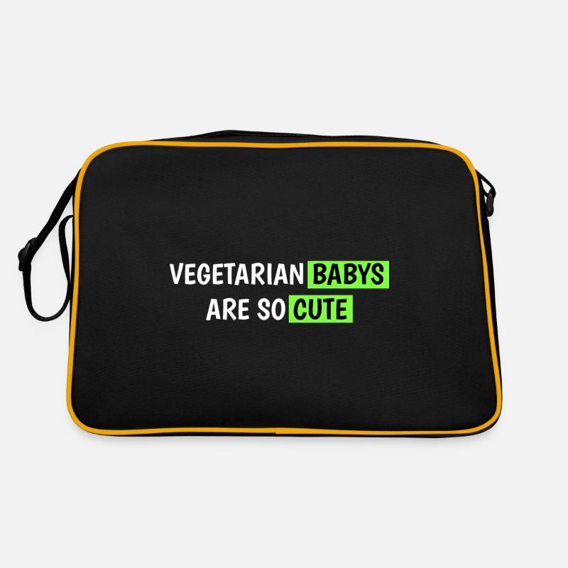 vegetarische Babys sind so süß Retro Tasche