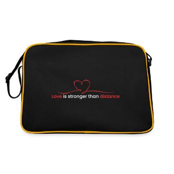 L’amour est plus fort que la distance - Sac Retro - noir/or - Dos
