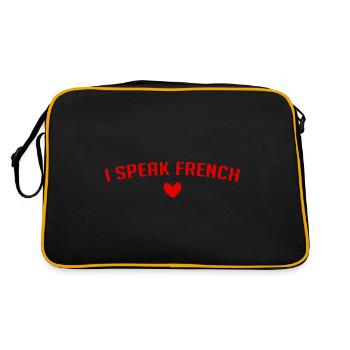 I SPEAK FRENCH - Retro Bag - black/gold - Back